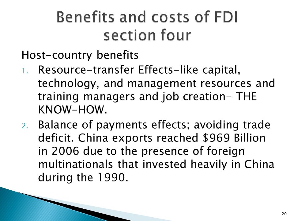 Opportunities and risks of fdi in china